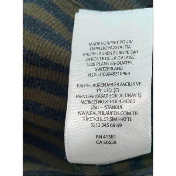 Ralph Lauren Waffle Knit Stripe Long Sleeve Tee - Picture 9 of 13